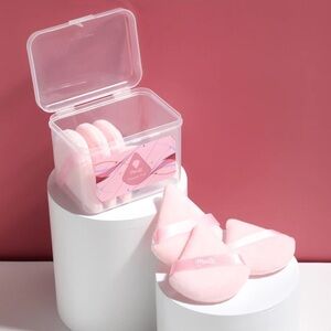 NIB Miss Lil 6-Piece Pink Powder Puff Make-up Set